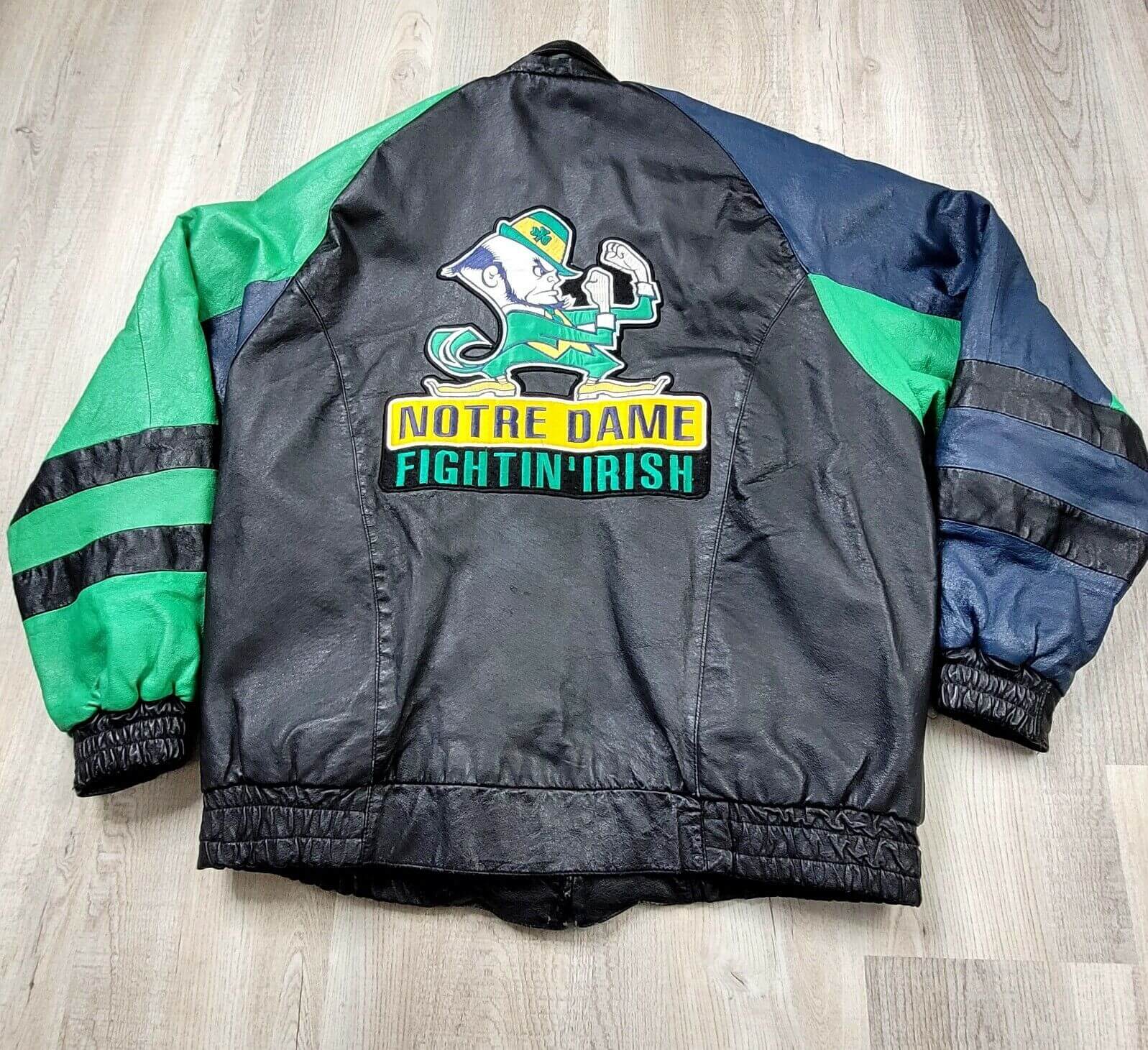 Notre Dame Fighting Irish Throwback Leather Jacket Maker of Jacket
