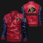 Red Blue Colorado Buffaloes Leather Jacket