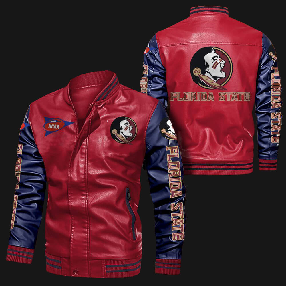 Red Blue Florida State Seminoles Leather Jacket Red Blue Florida State Seminoles Leather Jacket