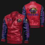 Red Blue LSU Tigers Leather Jacket