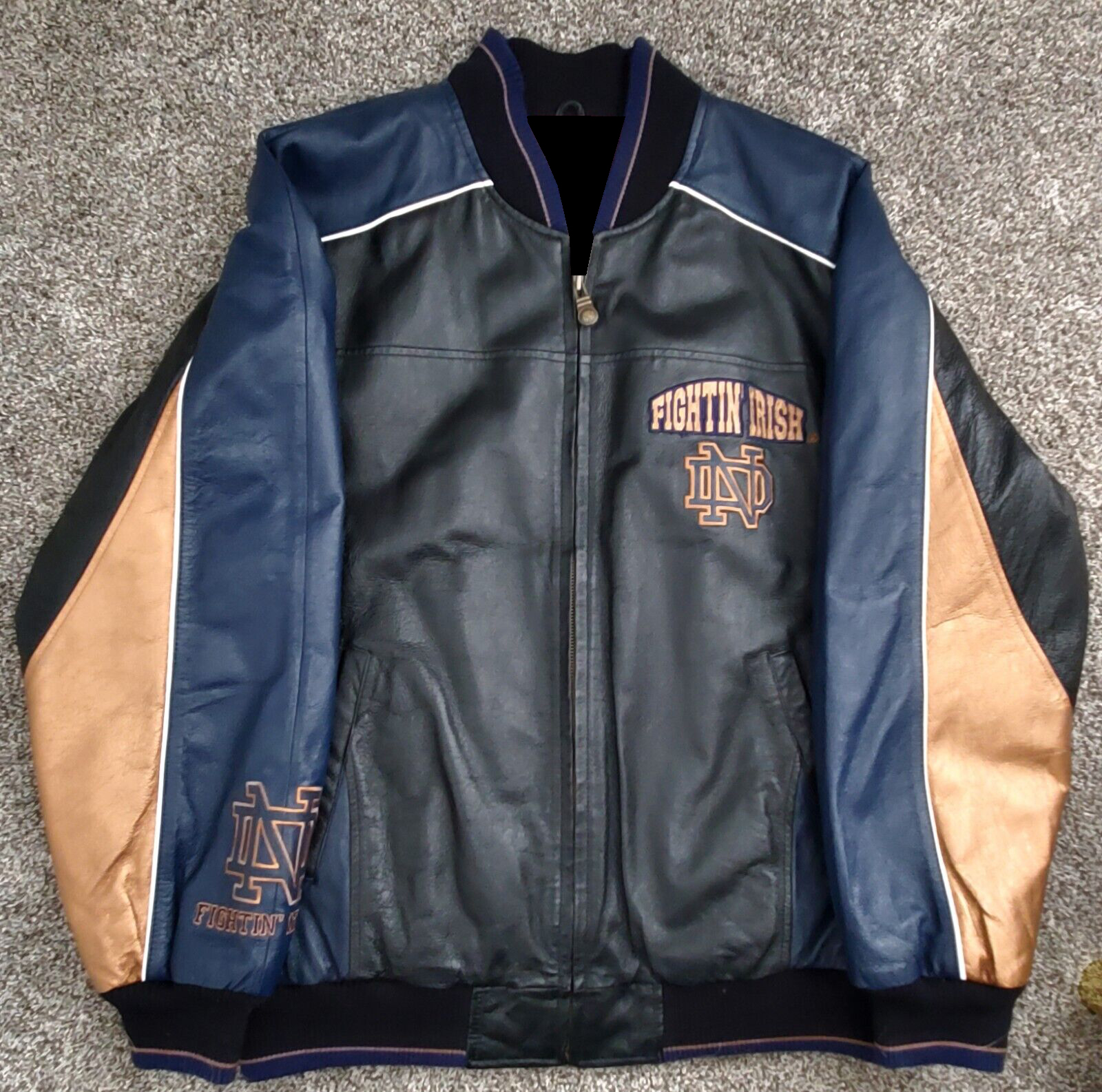 Vintage G III Notre Dame Fighting Irish Leather Jacket