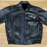 Vintage New England Patriots NFL Football Leather Jacket