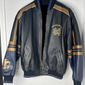 Vintage Notre Dame G III Fighting Irish Leather Jacket