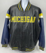 Vtg Michigan Wolverines G-III Leather Jacket
