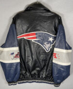 Vtg NFL New England Patriots Leather Jacket
