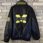 Vtg-Pro-Player-Michigan-Wolverines-Leather-Jacket