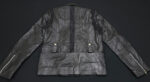 Lace Peplum Black Leather Jacket