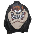 Looney-Tunes-Devil-Taz-Black-Leather-Jacket