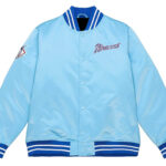 MLB Atlanta Braves Light Blue Satin Jacket