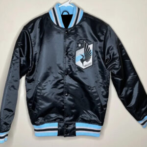 MLS-Minnesota-United-FC-Black-Satin-Jacket
