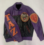 Vintage Looney Tunes ACME Taz Devil Leather Jacket