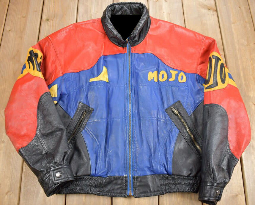 Vintage-Micheal-Hoban-Mojo-Patchwork-Leather-Jacket-(1) Vintage Micheal Hoban Mojo Patchwork Leather Jacket