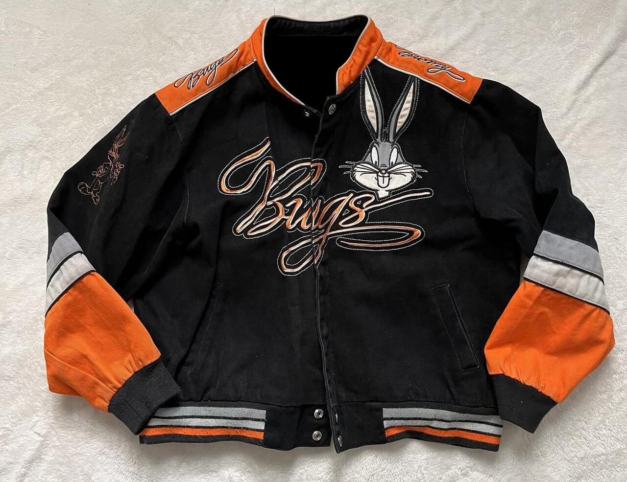 Jackets & Coats, Looney Tunes Vintage Jacket Size Med Bugs Bunny On Back  Unisex