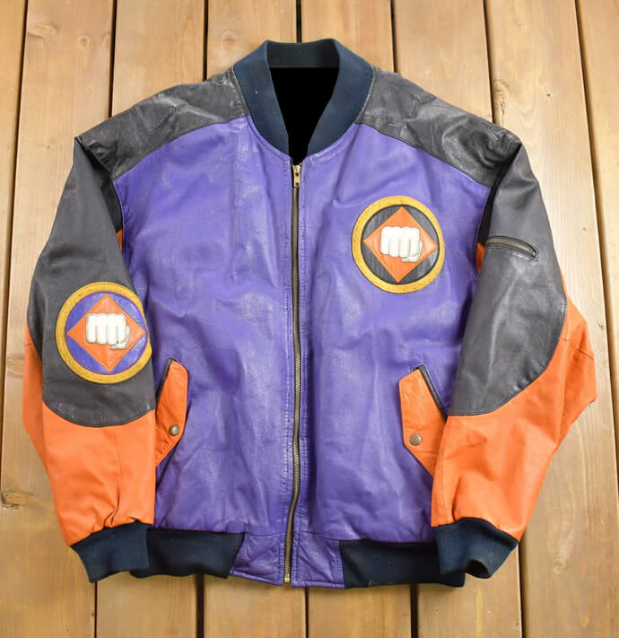 Vtg-Micheal-Hoban-Martial-Arts-Patchwork-Leather-Jacket