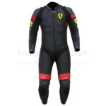 Black Red Ferrari SJ Motorcycle Racing Leather Suit