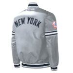 Gray New York Yankees Midfield Full-Snap Satin Jacket