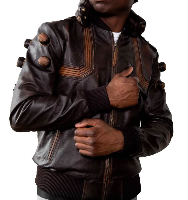 Steampunk leather jacket sale