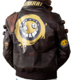 Junkrat Steampunk Distressed Brown Leather Back