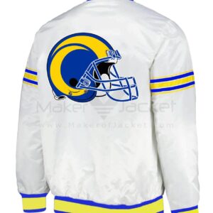NFL LA Rams Football Team Tricolor Satin Jacket