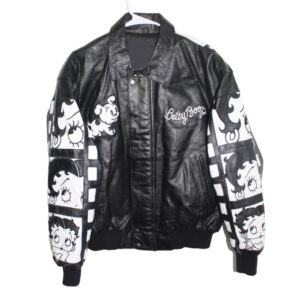 Rare Betty Boop Black White Leather Jacket