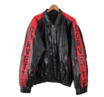 Vintage Corvette Black And Red Leather Jacket