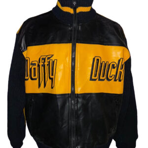 Vintage Jean Charles Daffy Duck Leather Jacket