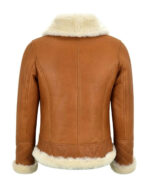 Women's-Tan-Brown-Bomber-Fur-Leather-Jacket