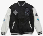 Cronulla Sharks 2023 NRL Black White Varsity Jacket