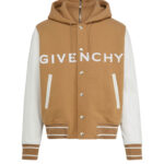 Givenchy Beige White Hooded Varsity Jacket