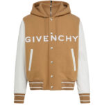 Givenchy Beige White Hooded Varsity Jacket