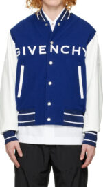 Givenchy Blue Varsity Bomber Jacket