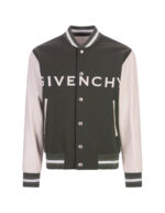 Givenchy Grey White Varsity Bomber Jacket