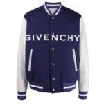 Givenchy Navy Blue White Varsity Bomber Jacket