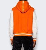 Givenchy Orange White Hooded Varsity Jacket