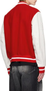 Givenchy Red White Varsity Bomber Jacket