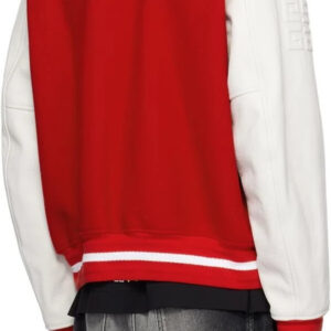 Givenchy Red White Varsity Bomber Jacket