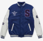 Melbourne Storm 2023 NRL Blue White Varsity Jacket