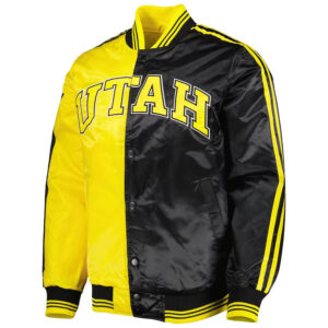 Maker of Jacket Black Leather Jackets NBA 1990's Utah Jazz Spell Out