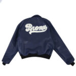 Navy Blue Bronx Leather Jacket