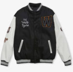 Wests Tigers 2023 NRL Black White Varsity Jacket