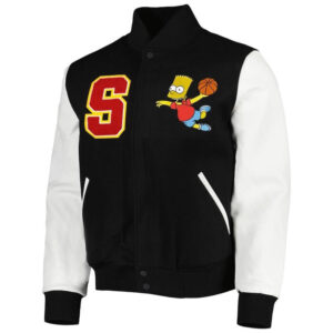 Bart-Simpson-Black-And-White-Varsity-Jacket