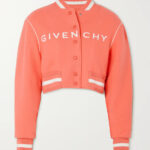 Givenchy Coral Pink Cropped Varsity Jacket