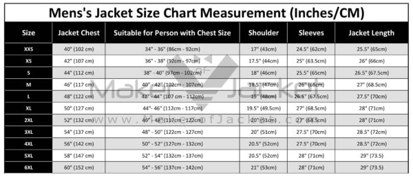 Men’s-Fashion-Jacket-Size-Chart