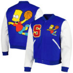 The-Bart-Simpson-Blue-And-White-Varsity-Jacket