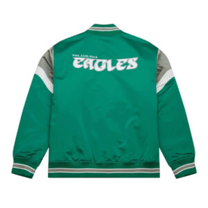 Philadelphia Eagles Green Full Snap Satin Jacket
