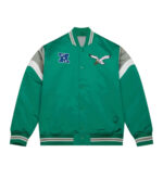 Philadelphia Eagles Green Full Snap Satin Jacket