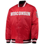 Red-Wisconsin-Badgers-Full-Button-Satin-Jacket