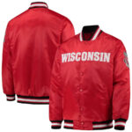 Red-Wisconsin-Badgers-Full-Button-Satin-Jacket