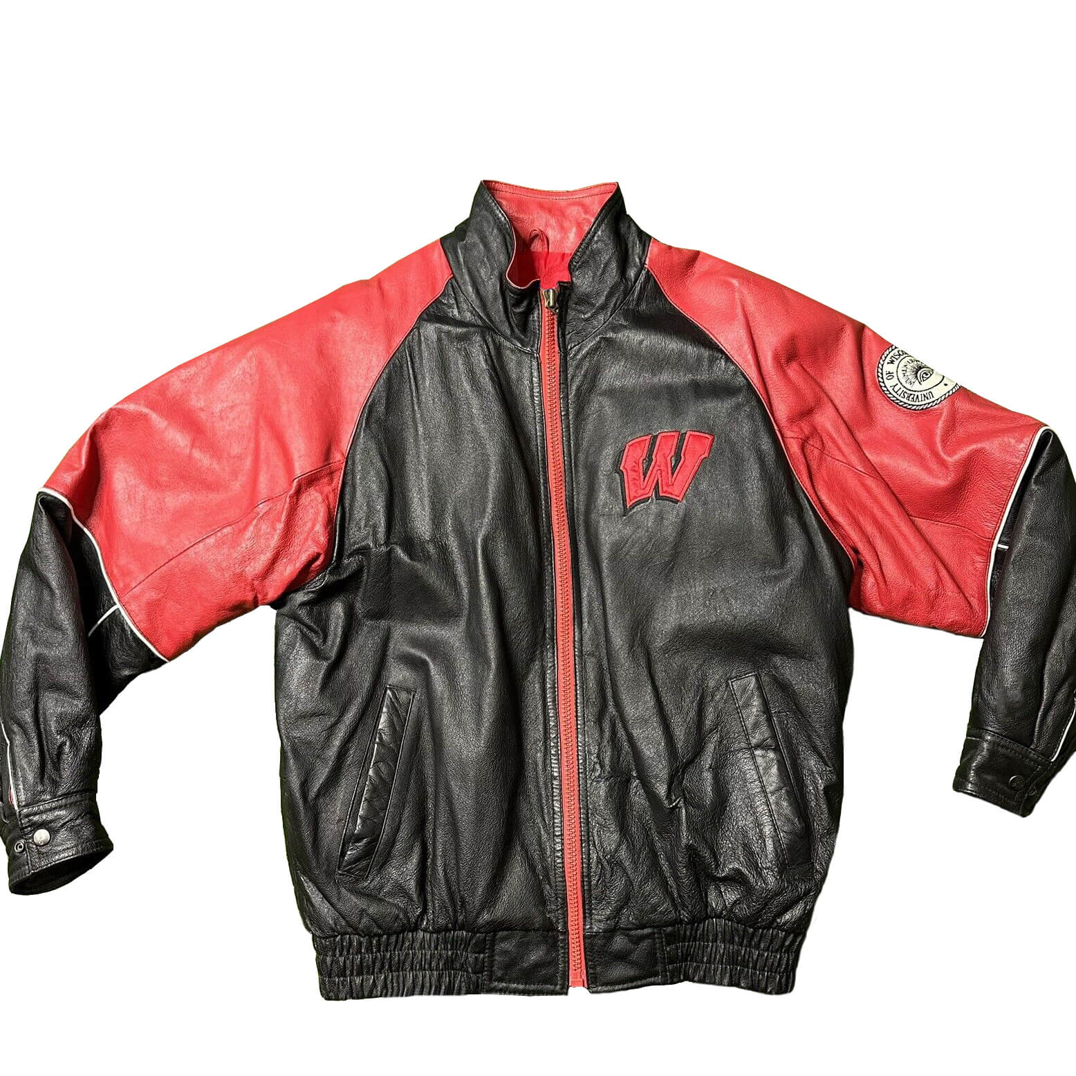 Wisconsin badgers leather jacket sale