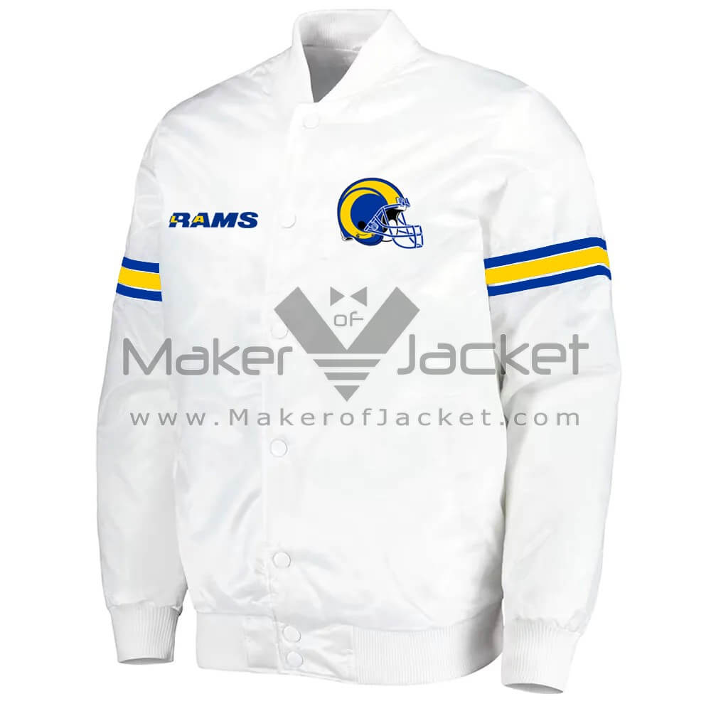 NFL-LA-Rams-Kyren-Williams-White-Satin-Jacket-(1) NFL-LA-Rams-Kyren-Williams-White-Satin-Jacket